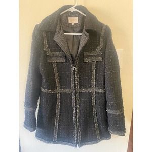 WOMEN’S LAUNDRY BY SHELLI SEGAL TWEED COAT SIZE LARGE
